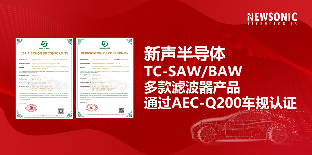 维多利亚老品牌vic3308半导体多款滤波器通过AEC-Q200车规认证